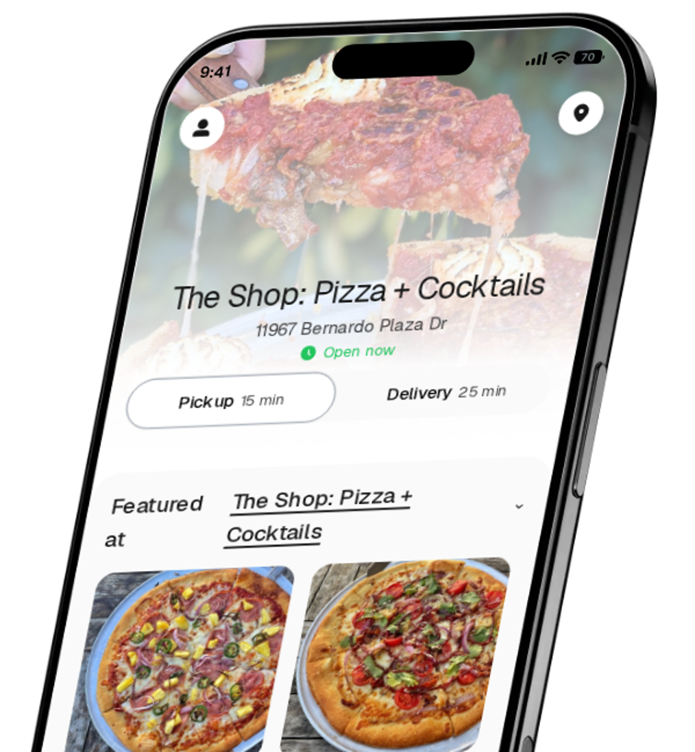 The Shop: Pizza + Cocktails app preview