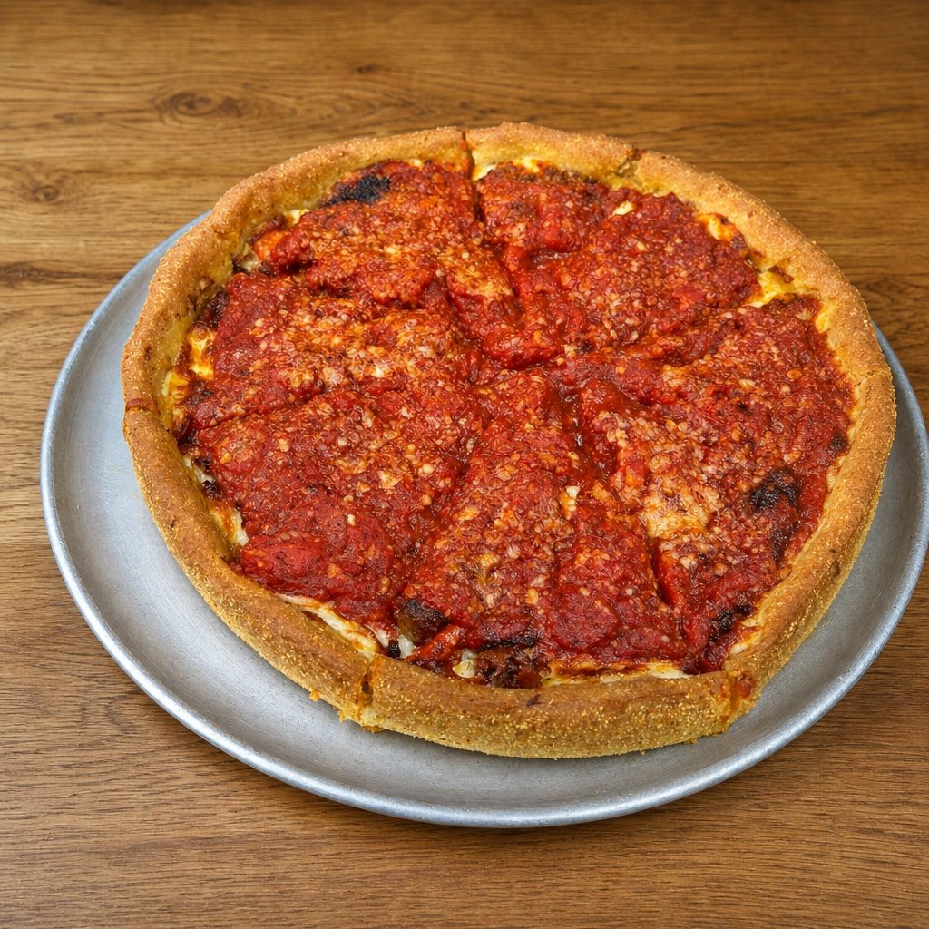 Personal Deep Dish Half & Half Specialty.