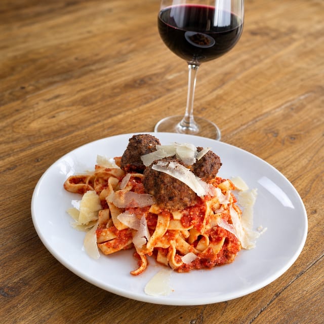 Fettuccine & meatballs.