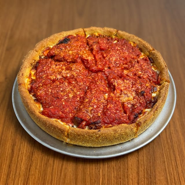 Personal Deep Dish Half & Half Specialty.