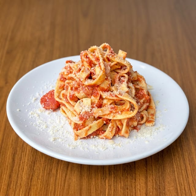 Classic pasta marinara.